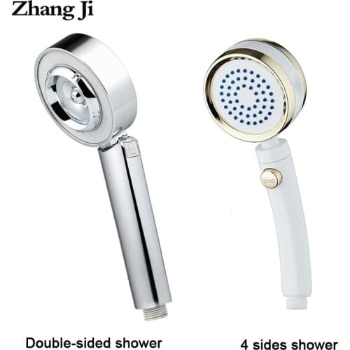 Zhangji Double-sided and 4 Sides Handheld Showerhead Rain and Spray Mode Detachable Shower Sprayer Nozzle with Container