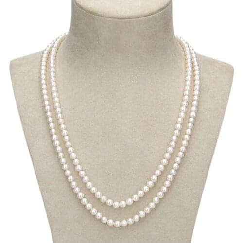 120cm/160cm Long Pearl Necklace Genuine Natural Freshwater Pearl Sweater Chain Necklaces For Woman Jewelry Mothers Day Gift