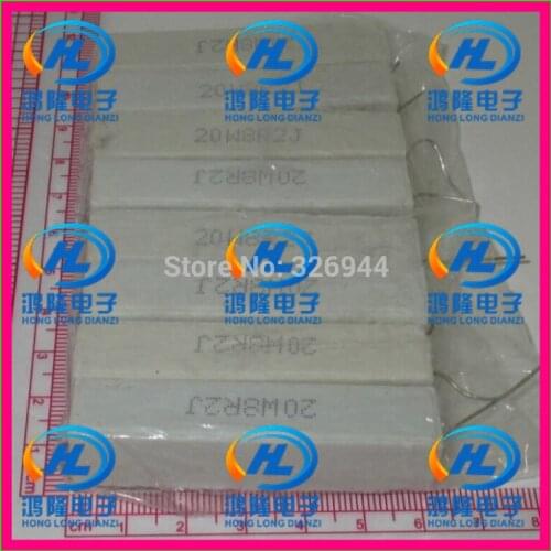 10pcs/lot) 20W 8.2 ohm +/-5% Horizontal cement resistor / 20W 8R2J ohm 5% Cement resistance / 20W 8.2RJ Ceramic resistor