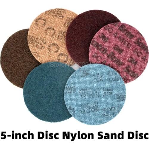 1X 5 Inch 150MM Nylon Sand Disc Diamond Polishing Pad Marble Granite Concrete Floor Grinding Fiber Stone Clean Abrasive Sanding