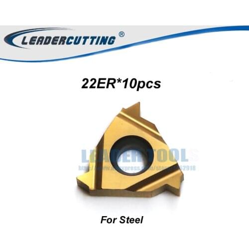 22ER 3.5/4.0ISO/22ER 4.5/5.0/6.0ISO *10pc External/Internal Indexable Tungsten Carbide Threading Inserts,22ER Tips