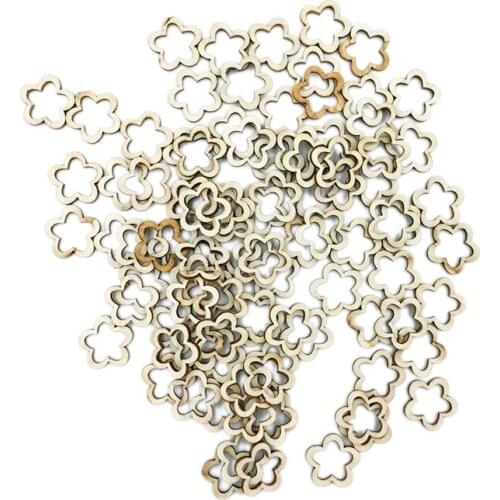 50pcs 10mm Natural Flowers Buttons Shape for Wedding Decoration, Floral DIY Crafts, Crafts Handmade, Clothes Decor Buttons