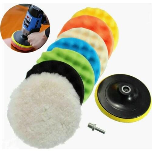 8Pcs 3Inch Polishing Pads Sponge Waxing Foam Buffing Kit Car Polisher For Drill Polishing Removes Scratches Tools