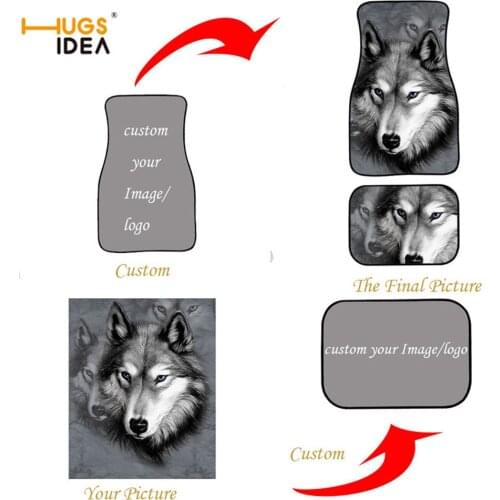 HUGSIDEA Custom You Name/Logo/Photos/Images Auto Floor Mats Car Carpets Vehicle Protect Rugs Car Floor Dust Proof Mats
