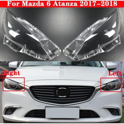 Car Front Headlight Cover For Mazda 6 Atenza Atanza 2017-2018 Headlamp Lampshade Lampcover Head Lamp light glass Lens Shell Caps
