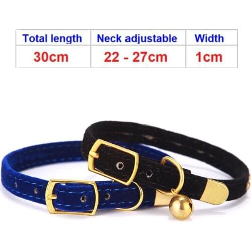 Cat Bell Velvet Collar Dog Collar Kitten Adjustable Small Dog Chihuahua Teddy Pet Accessories Necklace Cute Puppy Pet Supplies