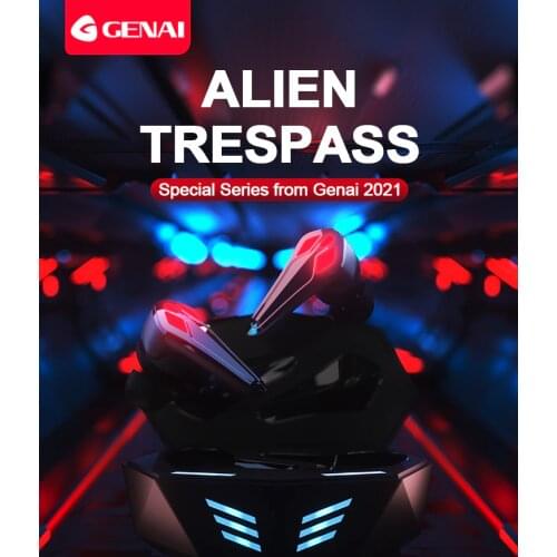 Genai Cyberpunk Dual Mode TWS Wireless Earphones Bluetooth 5.0 Gaming Headset Headphones for Smartphone Stereo Sound Earbuds