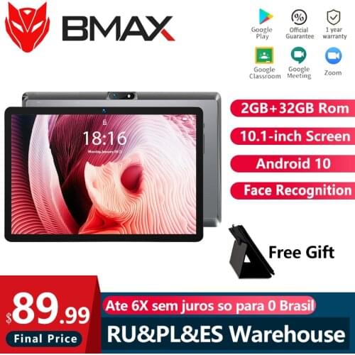 Bmax i9 Android 10 2GB RAM032GB ROM 4G Network Dual SIM Octa Core 10.1 Inch Tablet 1280x800 IPS Tablets PC Dual Wifi Type-C