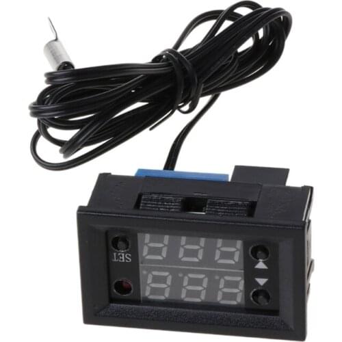 W2810 DC12V 20A Digital Thermostat Temperature Controller Red Display with Probe