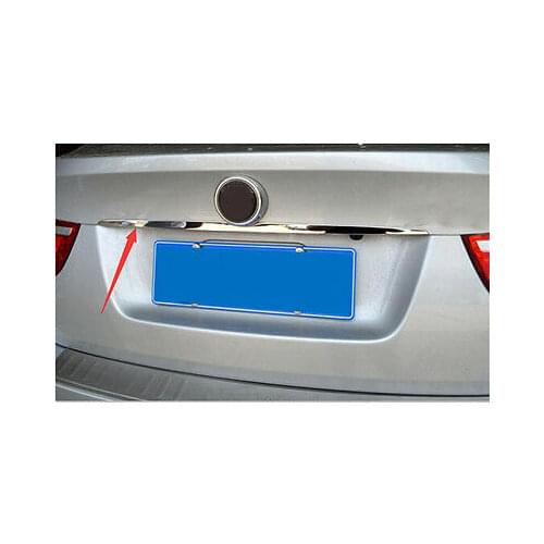 Stainless Rear Trunk Lid Decoration Cover Trim 1pcs For BMW X6 E71 2008-2014