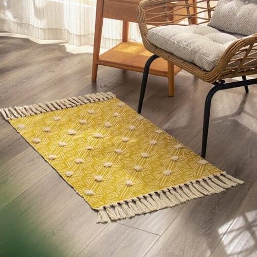 3D Japanese-style Wood Floor Rug Carpet Non-slip Antifouling Floor Mat Tassel Woven For Living Room Bedroom Parlor Decor rugs