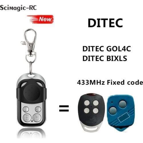 For DITEC GOL4C BIXLS 433.92MHz Fixed Code Garage Command Door Remote Control Clone Duplicator for gate barrier