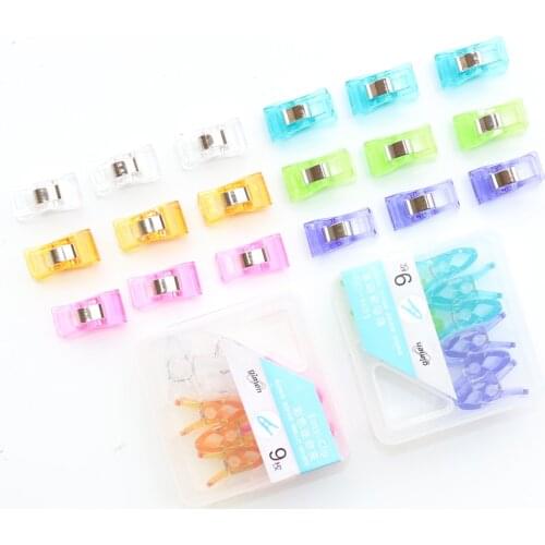 Domikee New cute rainbow color office school paper spring clip set stationery supplies,9 pieces/pack