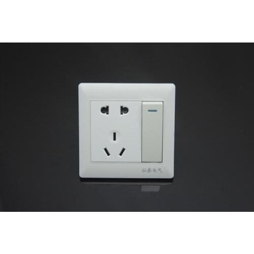 86 type 86*86MM 10A/220V concealed installation Single double control electrical Sockets power outlet wall faceplate 2+3+switch