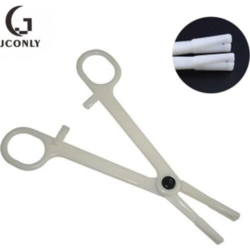 Piercing Tools Disposable Sterile Slotted Navel Forceps Clamp Triangle Open Plier Ear Nose Piercing Tools Tattoo Piercing Supply
