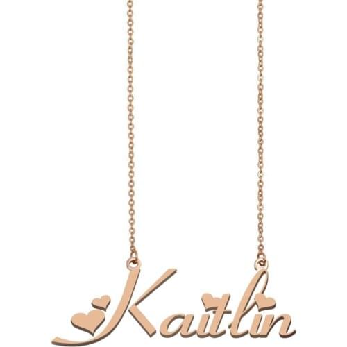Kaithlin / Kaithlyn Name Necklace Custom Nameplate Pendant for Women Best Friends Birthday Wedding Christmas Mother Days Gift