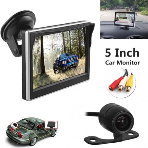 5 Inch TFT LCD Screen Car Rear View Monitor 480x272 Resolution HD Digital Color + E306 18mm 420 TV lines Color Car Camera
