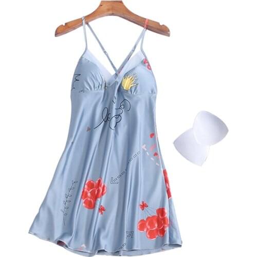 Sexy Robes Womens Negligee V-Neck Sleeveless Gown Nightgown Summer Sleepwear Sleepshirts Strap Dress Lingerie Homewear