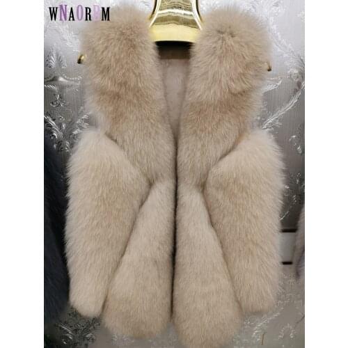 New real fox fur vest multi color winter womens fur coat long fur womens coat can be customized wholesale and retail