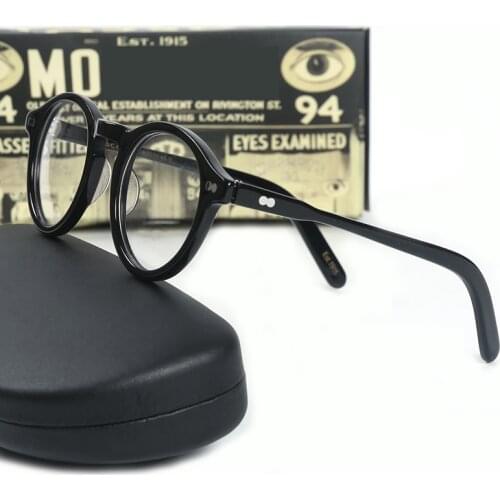 Johnny Depp Optical Spectacle Frame Eyeglasses Men MILTZEN Style With Case&Box Computer Clear Lens Eyeglasses Frame Male YQ003