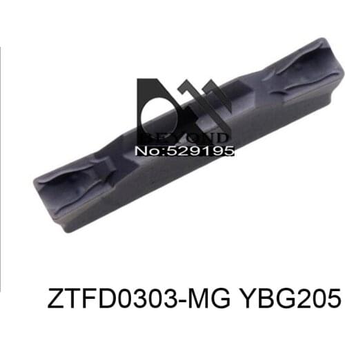 Original ZTFD0303-MG YBG205 ZTFD 0303 Carbide Inserts Lathe Cutter CNC Tools Turning Tool 10pcs Grooving Insert