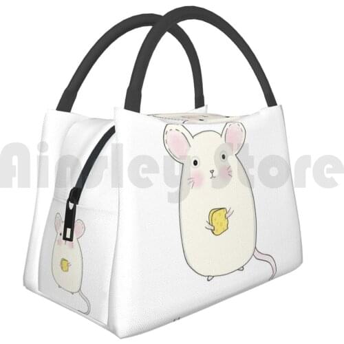 Portable Insulation Bag Mouse Mouse Misssanja Cute Rat Animal Cartoon Mouse Rat Cheese Hungry Food Eat Pet