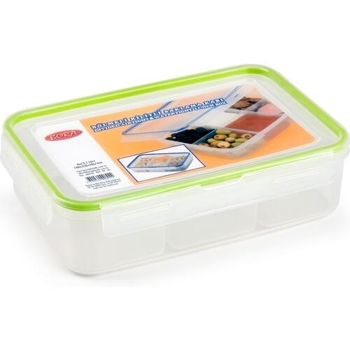 Bora Plastic Click Rectangular Compartments 2,1 Lt