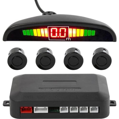 Useful 4 Sensors Auto Parking Sensor Car Reverse Backup Radiolocator Monitoring System Auxiliary Alarm LED Detector Display