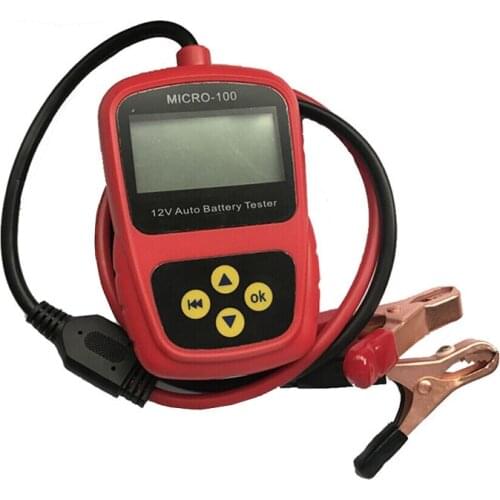 Portable Car Vehicle Digital 12V/24V Battery Tester with LED Display Auto Multi-Languages Battery Load Tester Diagnostic Tool