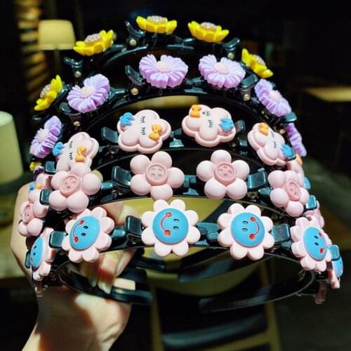 2021 Trend Cute Flower Hair Band For Girls Child Hair Clip Handmade Hairbands Headband Birthday Gifts Headwear Hair Accessories