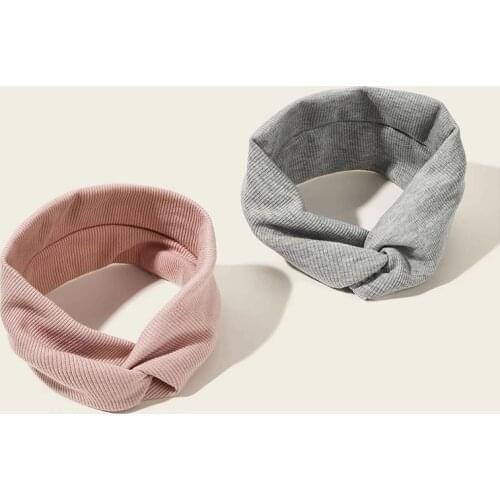 6 Colors Cotton Headband for Women Hair Accessories Girls Korean Headwear Woman Cute Head Wrap Wide Cross Headbands 2020 VERVAE