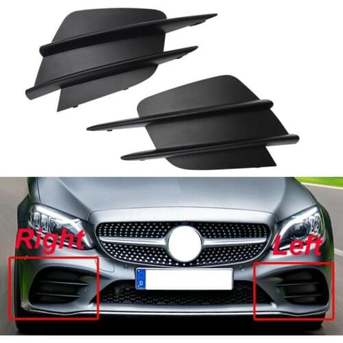 Car Front Bumper Fog Light Cover Grilles for Mercedes Benz C-Class W205 2018-2020 A2058857202 A2058857302
