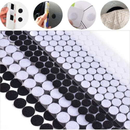 Velcros Self Adhesive Fastener Tape Dots 10/15/20/25/30mm Strong Glue Velcro Sticker Disc White Black Round Coin Hook Loop Tape