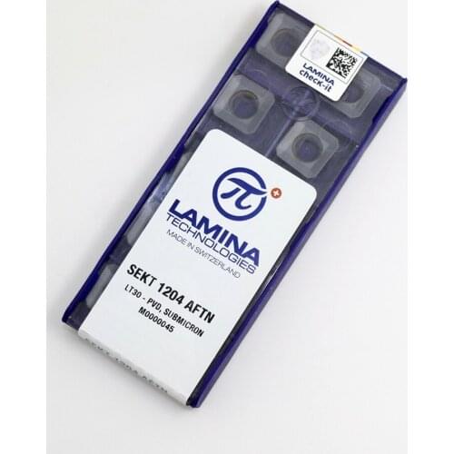 SEKT 1204 AFTN LT30 LAMINA 100% orginal CNC Solide Carbide Milling Inserts Tool 10pcs/lot