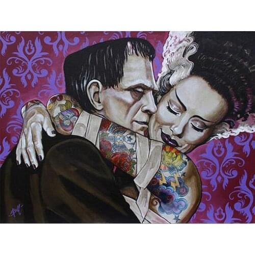 Famous Painting Undying Love Painting Prints Tattoo Woman Art Film Print Silk Poster for Your Home Wall Decor 24x36inch