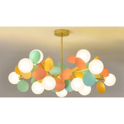 Nordic Chandelier Lighting Living Room Hanglamp Children Room Ball Colour Nordic Lighting Kitchen Luminaire Home Decor Indoor