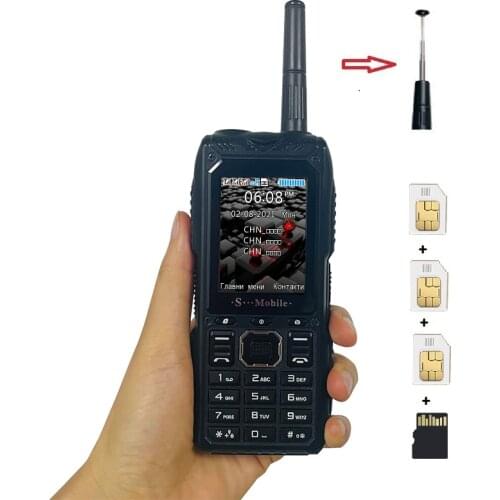 S555 Three Cards Three Standby Outdoor Mobile Phone Standby Long Can Pull Up Antenna Signal Strongly Send Waist Clip