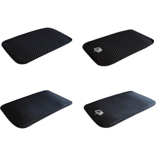 Universal Armrest Box Cushion Diamond-studded Crown Non-slip Central Hand-held Box Cover Pad/32cmX19cm Automotive Interior