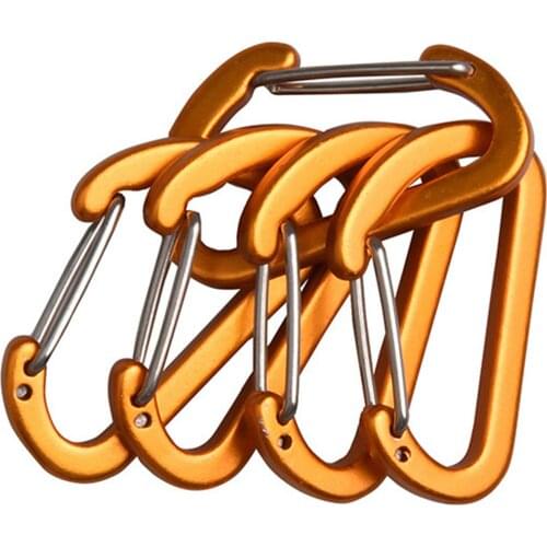 10 Pieces Carabiner Clips Heavy Duty Aluminum Alloy Wiregate Carabiners for Hammocks Backpack Dog Leash Climbling Tools