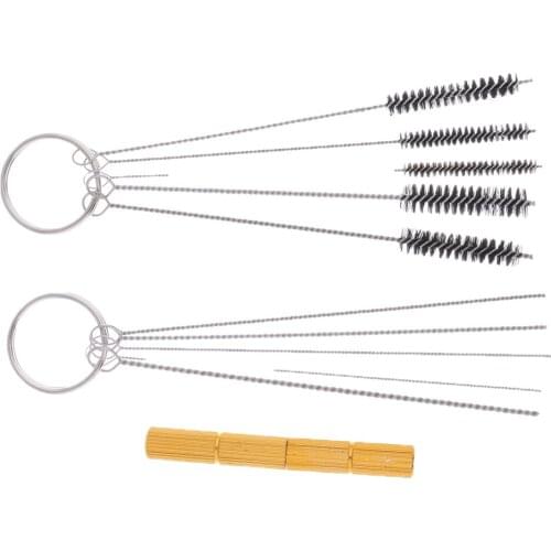 11Pcs Airbrush Spray Nozzle Cleaning Repair Tool Kit Airbrush Cleaner Cleaning Needle and Brush Set