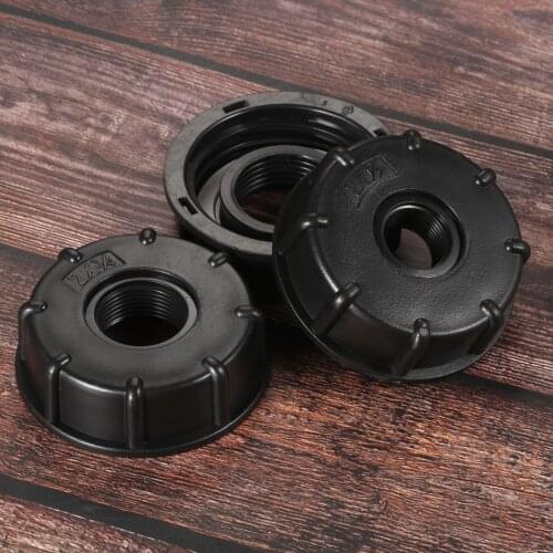 1x Black Ibc Tank Connector Tank Food Grade Drain Adapter 1/2", 3/4", 1" Coarse Thread 60mm Hose Faucet Valve