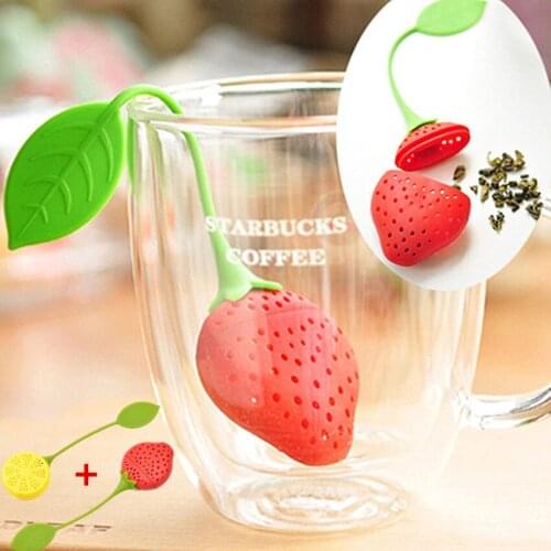 2PCS Silicone Strawberry Sunflower Design Tea Infuser Loose Leaf Tea Strainer Herbal Spice Infuser Filter Tools