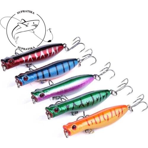 3D Eyes Swimbait Wobbler Sea Fishing Lure Outdoor 5Color 6cm/5g Popper Plastic Plastic Hard Bait Bass With Hook Bionic Bait