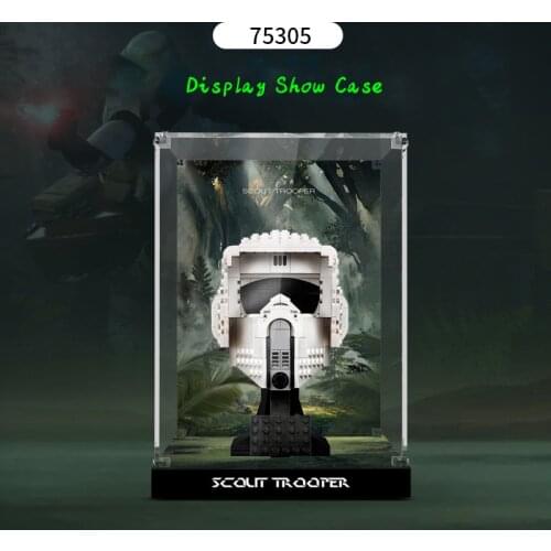 Acrylic Display Show Case For 75305 Scout Helmet Dustproof Clear,Protect Building Blocks Childrens Toys Kid Gift(No Blocks