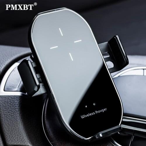 Car Phone Holder Automatic Clamping 10W Car Wireless Charger For iPhone 11 Infrared Induction Power Qi Wireless Charger in car