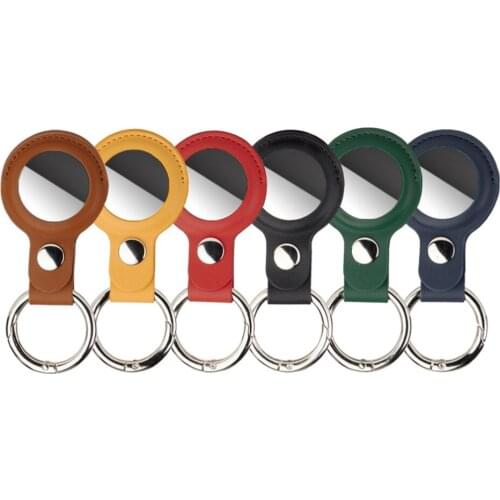 PU Leather Case For Airtags Cover Protective Sleeve for Apple Locator Tracker Anti-lost Keychain Protection Shell