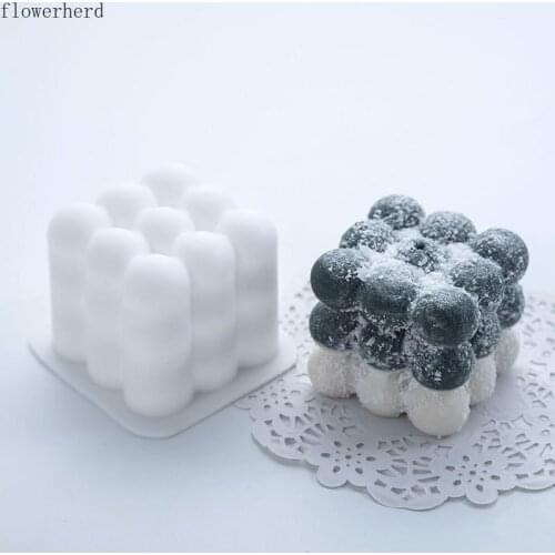 DIY Soap Making Supplies 3d Square Ball Cube Mousse Mold Handmade Soap Silicone Mold Plaster Candle Mold Ice Mold Cake Decors