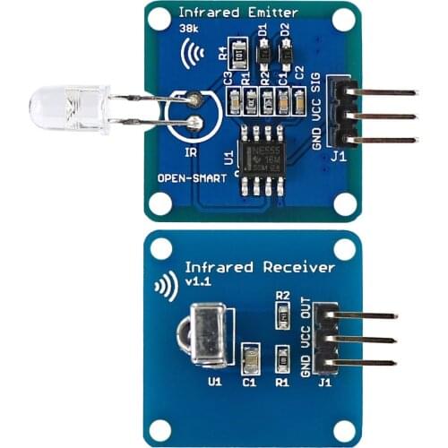 Infrared Transceiver Infrared Transmitter IR Emitter Module with 38KHz Carrier +IR Receiver module Infrared Receiver for Arduino