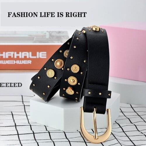 Leather Belt For Women Belts Womens Belts Womens Belts Hardware Decorative Pin Buckles All-Match Casual Ladies Waistband