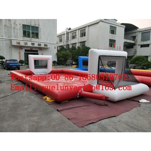 Factory direct inflatable slide, inflatable castle, inflatable football field, foam soccer field Rainbow football field BYS543